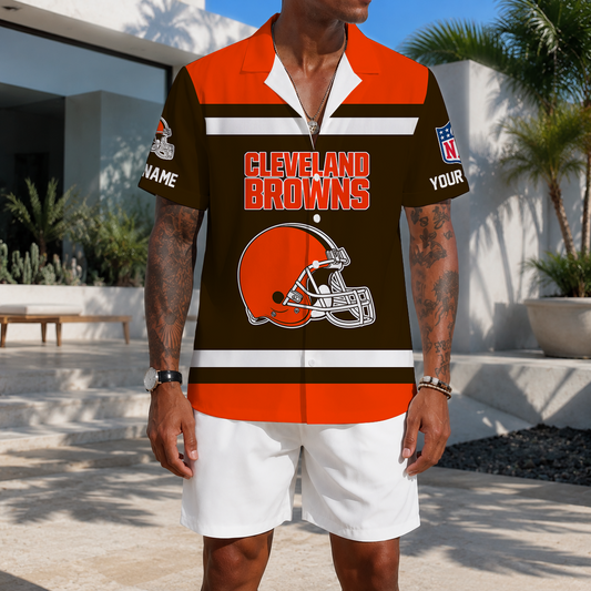 EXCLUSIVE EDITION - NEW CUSTOMIZED NFL29 CLB CLEVELAND BROWNS UNISEX HAWAIIAN SHIRT