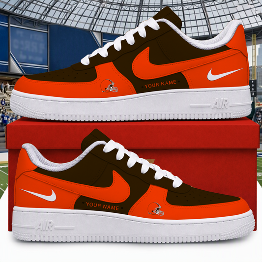 [SPECIAL OFFER] NEW CUSTOMIZED NFL29 CLB CLEVELAND BROWNS AF1 SHOES