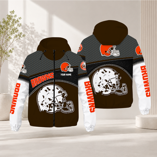 LIMITED EDITION - NEW CUSTOMIZED NFL29 CLB CLEVELAND BROWNS WINDBREAKER JACKET