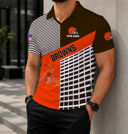 LIMITED EDITION - NEW CUSTOMIZED NFL29 CLB CLEVELAND BROWNS POLO SHIRT