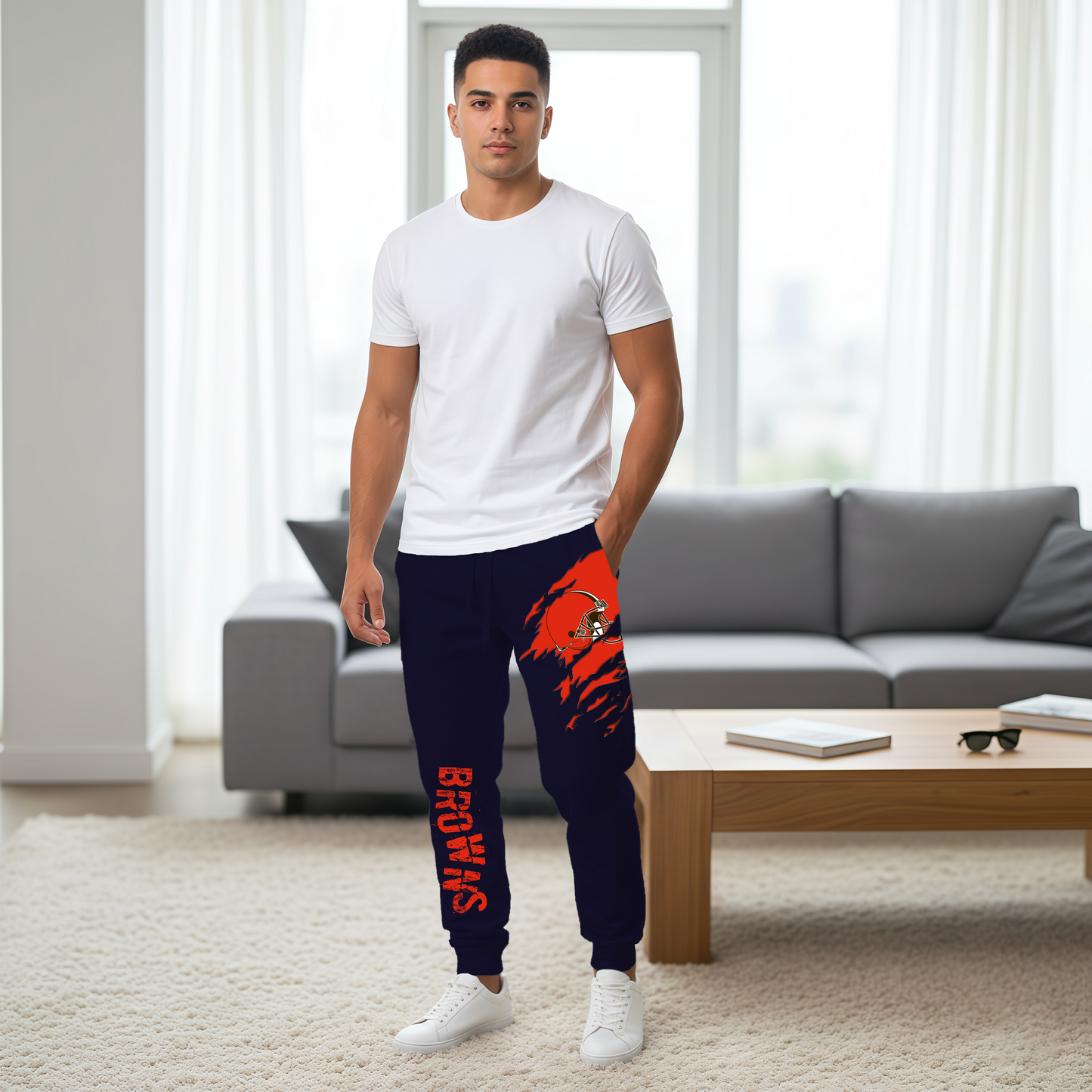 LIMITED EDITION - NEW PERSONALIZED NFL29 CLB CLEVELAND BROWNS JOGGERS