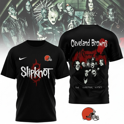 LIMITED EDITION - NEW CUSTOMIZED NFL29 CLB CLEVELAND BROWNS SLIPKNOT 3D SHIRT