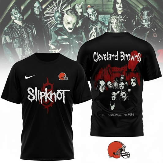 LIMITED EDITION - NEW CUSTOMIZED NFL29 CLB CLEVELAND BROWNS SLIPKNOT 3D SHIRT