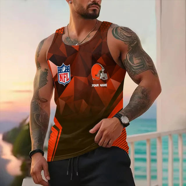 LIMITED EDITION - NEW CUSTOMIZED NFL29 CC BROWNS UNISEX TANK TOP