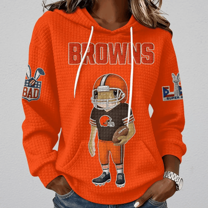[SPECIAL OFFER] NEW CUSTOMIZED NFL29 CLB CLEVELAND BROWNS UNISEX HOODED SWEATSHIRT