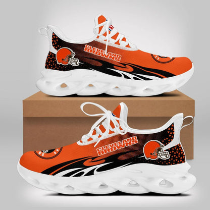 LIMITED EDITION - NEW CUSTOMIZED NFL29 CLB CLEVELAND BROWNS UNISEX MAX SOUL SHOES