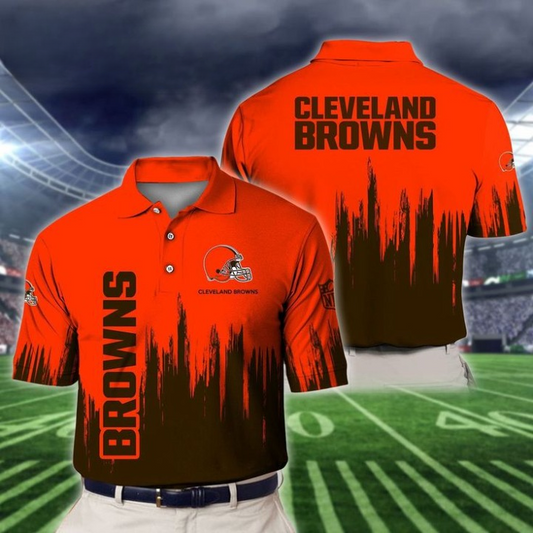 LIMITED EDITION - NEW CUSTOMIZED NFL29 CLB CLEVELAND BROWNS POLO SHIRT