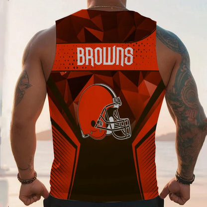 LIMITED EDITION - NEW CUSTOMIZED NFL29 CC BROWNS UNISEX TANK TOP