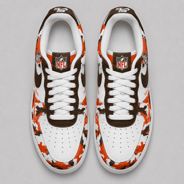 [SPECIAL OFFER] NEW CUSTOMIZED NFL29 CLB CLEVELAND BROWNS AF1 SHOES