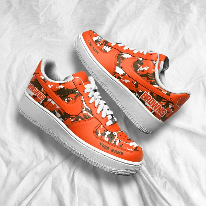 [SPECIAL OFFER] NEW CUSTOMIZED NFL29 CLB CLEVELAND BROWNS AF1 SNEAKERS