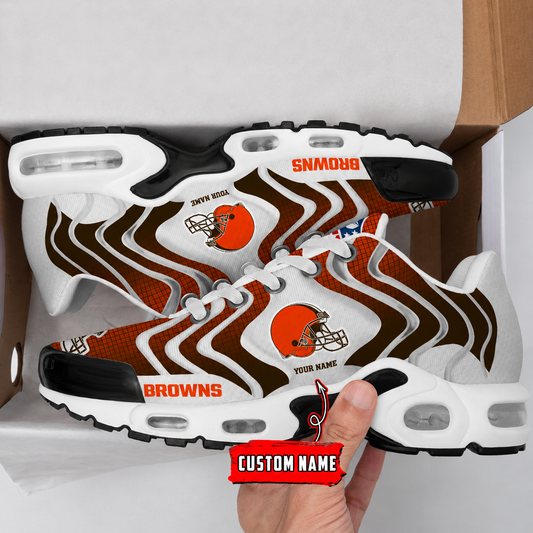 LIMITED EDITION - NEW CUSTOMIZED NFL29 CLB CLEVELAND BROWNS AIR MAX PLUS SNEAKERS