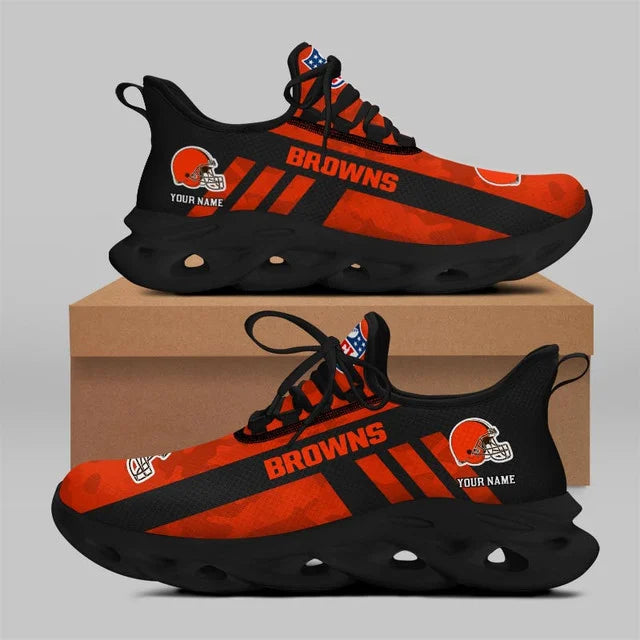 LIMITED EDITION - NEW CUSTOMIZED NFL29 CLB CLEVELAND BROWNS UNISEX MAX SOUL SHOES