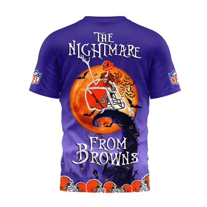 [SPECIAL OFFER] NEW CUSTOMIZED NFL29 CLB CLEVELAND BROWNS HALLOWEEN THE NIGHTMARE APPAREL