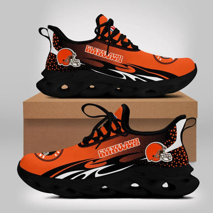 LIMITED EDITION - NEW CUSTOMIZED NFL29 CLB CLEVELAND BROWNS UNISEX MAX SOUL SHOES
