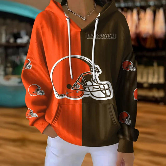 [SPECIAL OFFER] NEW CUSTOMIZED NFL29 CLB CLEVELAND BROWNS RIBBED HOODIE & SWEATSHIRT