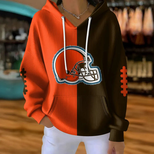 LIMITED EDITION - NEW CUSTOMIZED NFL29 CLB CLEVELAND BROWNS RIBBED HOODIE & SWEATSHIRT