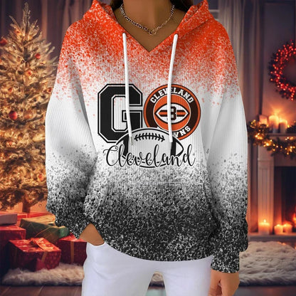 LIMITED EDITION - NEW CUSTOMIZED NFL29 CLB CLEVELAND BROWNS RIBBED HOODIE & SWEATSHIRT