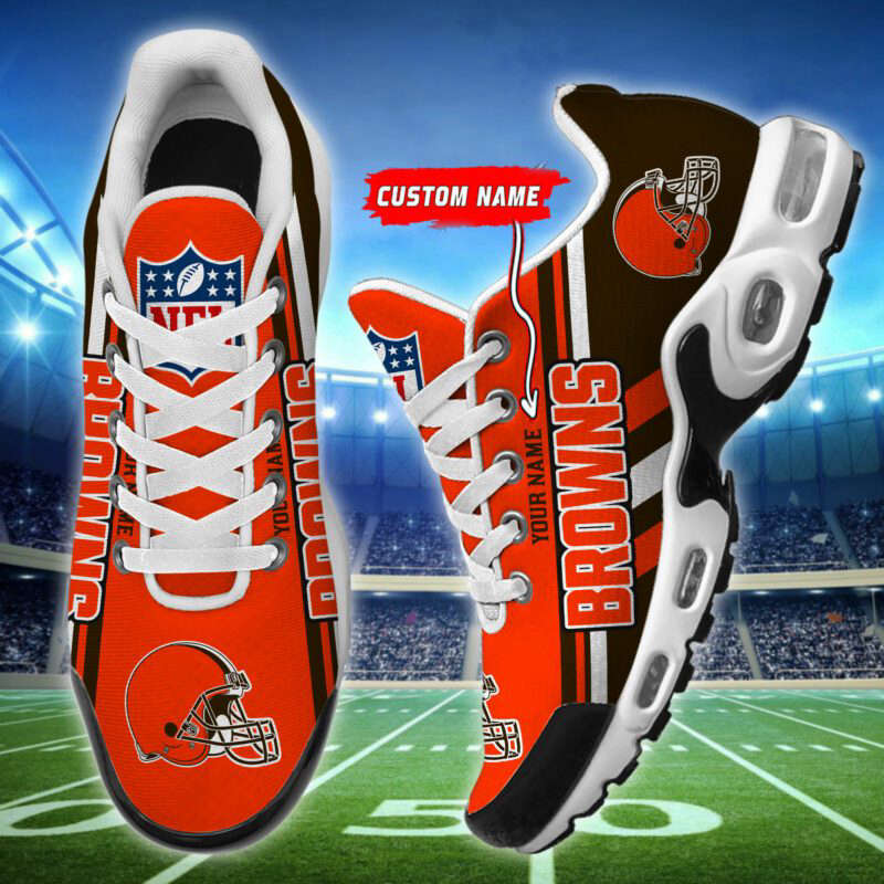 LIMITED EDITION - NEW CUSTOMIZED NFL29 CLB CLEVELAND BROWNS AIR MAX PLUS SNEAKERS