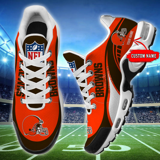 LIMITED EDITION - NEW CUSTOMIZED NFL29 CLB CLEVELAND BROWNS AIR MAX PLUS SNEAKERS