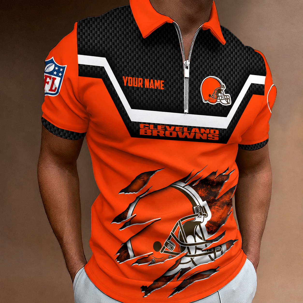 LIMITED EDITION - NEW CUSTOMIZED NFL29 CLB CLEVELAND BROWNS T-SHIRT, POLO SHIRT, ZIP POLO SHIRT, SWEATSHIRT, HOODIE & ZIP HOODIE