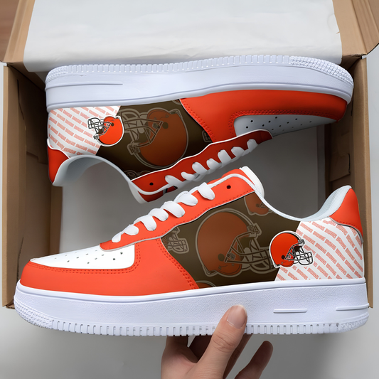 [SPECIAL OFFER] NEW CUSTOMIZED NFL29 CLB CLEVELAND BROWNS AF1 SNEAKERS