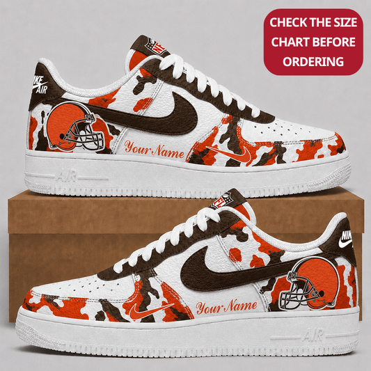 [SPECIAL OFFER] NEW CUSTOMIZED NFL29 CLB CLEVELAND BROWNS AF1 SHOES