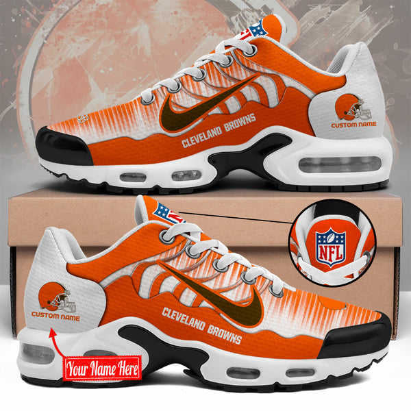 LIMITED EDITION - NEW CUSTOMIZED NFL29 CLB CLEVELAND BROWNS UNISEX AIR MAX PLUS SNEAKERS