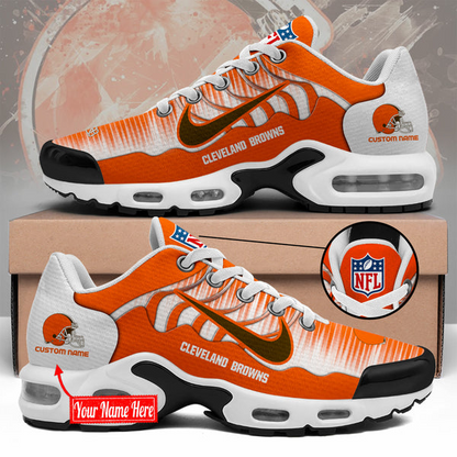LIMITED EDITION - NEW CUSTOMIZED NFL29 CLB CLEVELAND BROWNS UNISEX AIR MAX PLUS SNEAKERS
