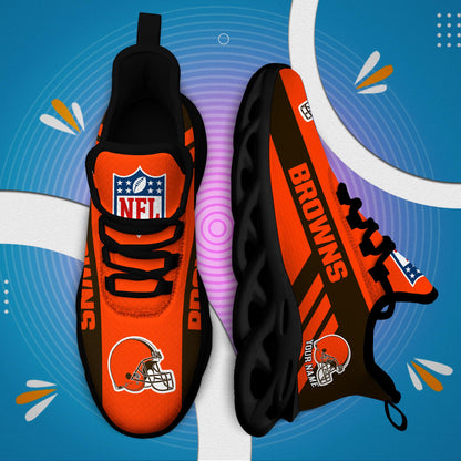LIMITED EDITION - NEW CUSTOMIZED NFL29 CLB CLEVELAND BROWNS UNISEX MAX SOUL SHOES