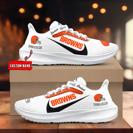 [SPECIAL OFFER] NEW CUSTOMIZED NFL29 CLB CLEVELAND BROWNS ROAD RUNNING SHOES