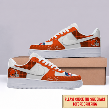 LIMITED EDITION - NEW CUSTOMIZED NFL29 CLB CLEVELAND BROWNS AF1 SHOES
