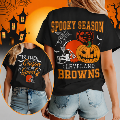 LIMITED EDITION - NEW CUSTOMIZED NFL29 CLB CLEVELAND BROWNS  HALLOWEEN T-SHIRT, HOODIE & ZIP HOODIE