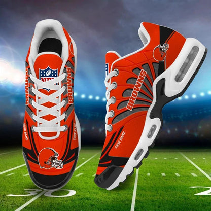 LIMITED EDITION - NEW CUSTOMIZED NFL29 CLB CLEVELAND BROWNS AIR MAX PLUS SNEAKERS