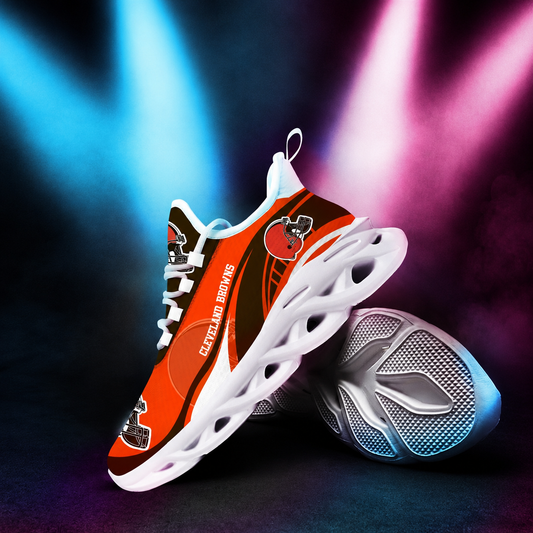 LIMITED EDITION - NEW CUSTOMIZED NFL29 CLB CLEVELAND BROWNS UNISEX MAX SOUL SHOES
