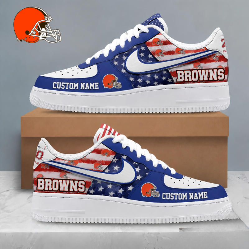 [SPECIAL OFFER] NEW CUSTOMIZED NFL29 CLB CLEVELAND BROWNS AF1 SHOES