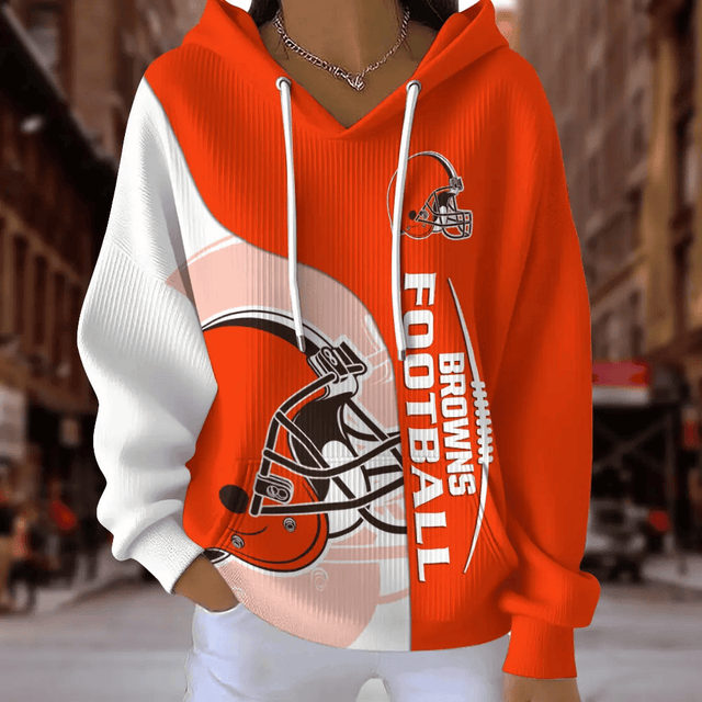 [SPECIAL OFFER] NEW CUSTOMIZED NFL29 CLB CLEVELAND BROWNS RIBBED HOODIE & SWEATSHIRT