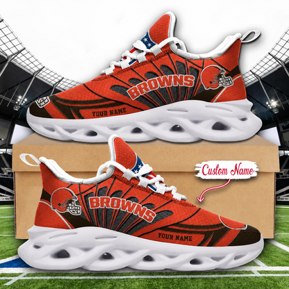 LIMITED EDITION - NEW CUSTOMIZED NFL29 CLB CLEVELAND BROWNS UNISEX CLUNKY SNEAKERS