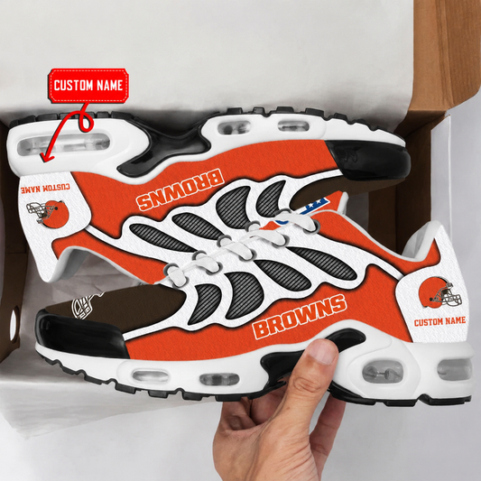 LIMITED EDITION - NEW CUSTOMIZED NFL29 CLB CLEVELAND BROWNS AIR MAX PLUS SNEAKERS