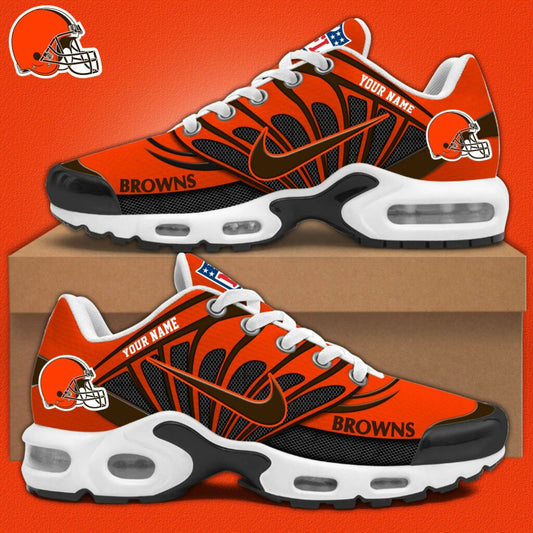 LIMITED EDITION - NEW CUSTOMIZED NFL29 CLB CLEVELAND BROWNS AIR MAX PLUS SNEAKERS