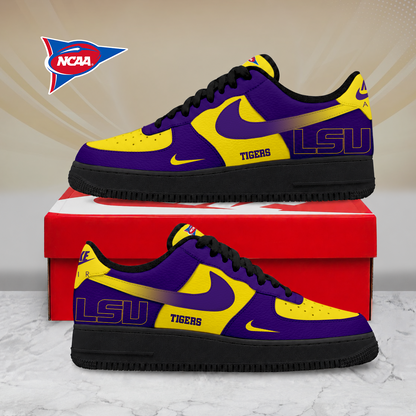 SPECIAL EDITION - NEW CUSTOMIZED NCAA FBS29 LST LSU TIGERS AF1 SHOES