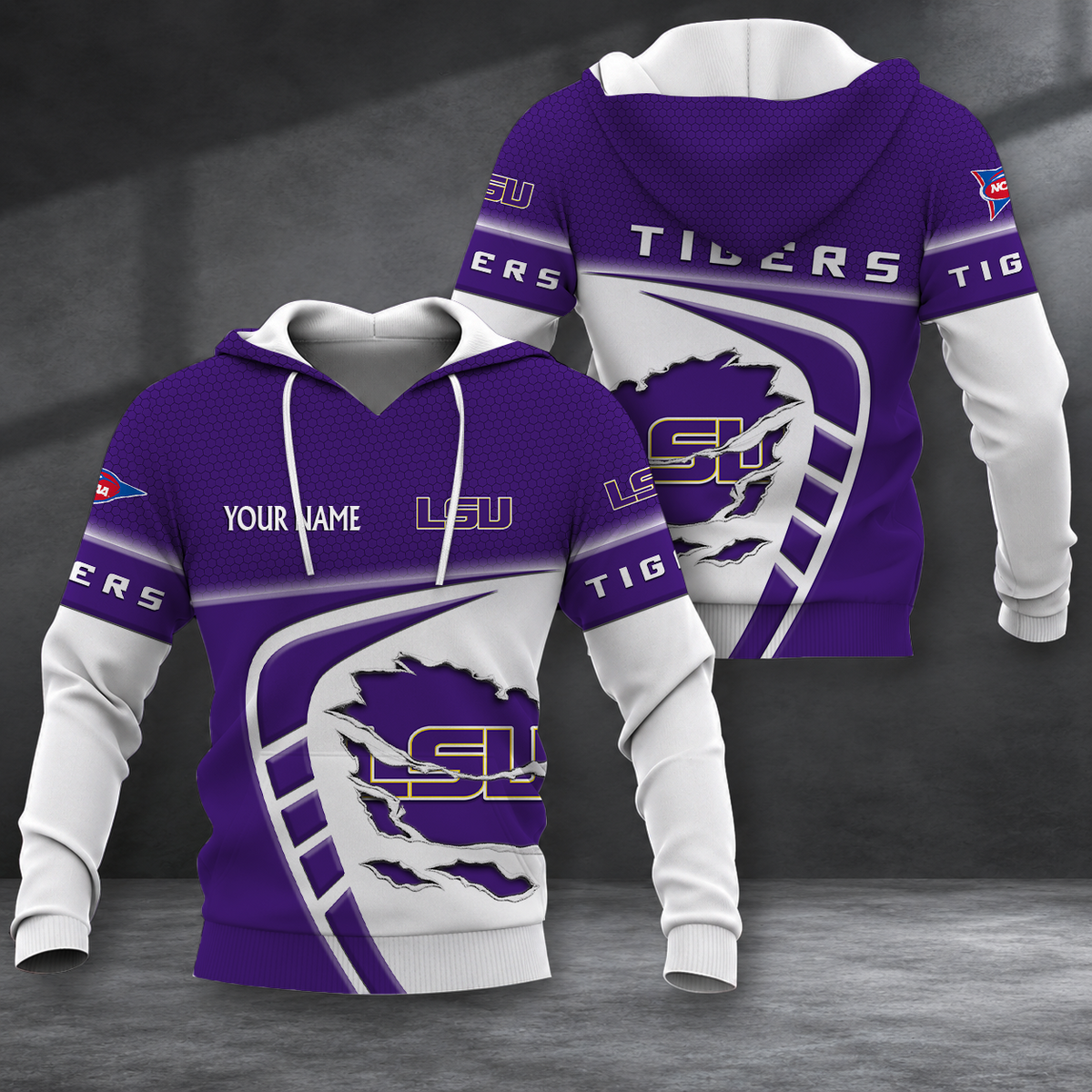 ELITE EDITION - NEW CUSTOMIZED NCAA FBS29 LST LSU TIGERS HOODIE, ZIP HOODIE, T-SHIRT, POLO SHIRT, ZIP POLO SHIRT & SWEATSHIRT