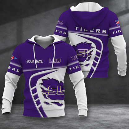 ELITE EDITION - NEW CUSTOMIZED NCAA FBS29 LST LSU TIGERS HOODIE, ZIP HOODIE, T-SHIRT, POLO SHIRT, ZIP POLO SHIRT & SWEATSHIRT