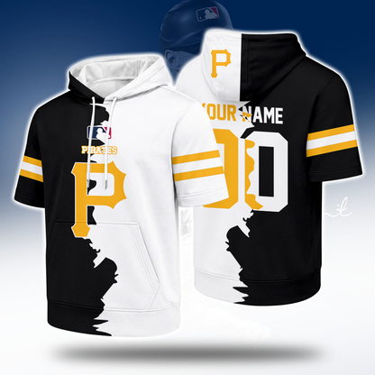 LIMITED EDITION - NEW CUSTOMIZED MLB29 PHP PITTSBURGH PIRATES SHORT SLEEVE HOODIE