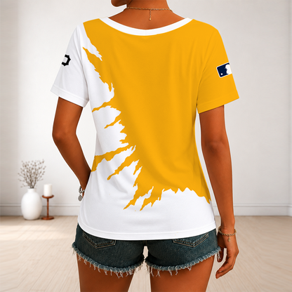 [FLASH SALE] NEW CUSTOMIZED MLB29 PHP PITTSBURGH PIRATES V-NECK FEMALE SHIRT