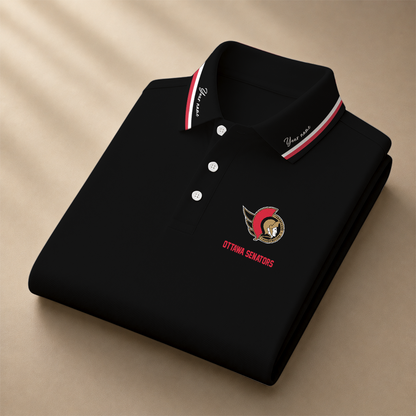 [SUPER SALE] NEW CUSTOMIZED NHL29 OSN OTTAWA SENATORS POLO SHIRT