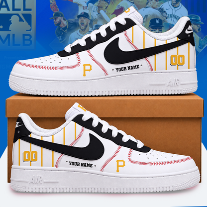 [FLASH SALE] NEW CUSTOMIZED MLB29 PHP PITTSBURGH PIRATES AF1 SHOES