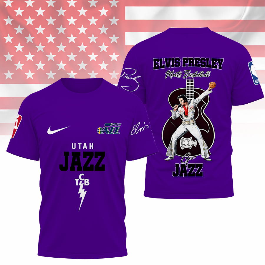 [HOT DEAL] NEW CUSTOMIZED NBA29 UJZ UTAH JAZZ X ELVIS PRESLEY T-SHIRT, HOODIE, ZIP HOODIE