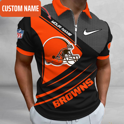 VIRAL EDITION - NEW CUSTOMIZED NFL29 CLB CLEVELAND BROWNS POLO SHIRT, ZIP POLO SHIRT & T-SHIRTS