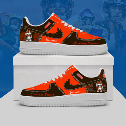 [SPECIAL OFFER] NEW CUSTOMIZED NFL29 CLB CLEVELAND BROWNS AF1 SHOES