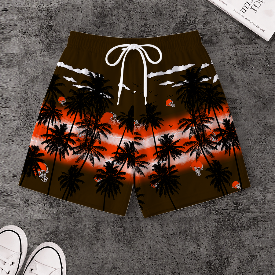 LIMITED EDITION - NEW CUSTOMIZED NFL29 CLB CLEVELAND BROWNS SHORT PANTS